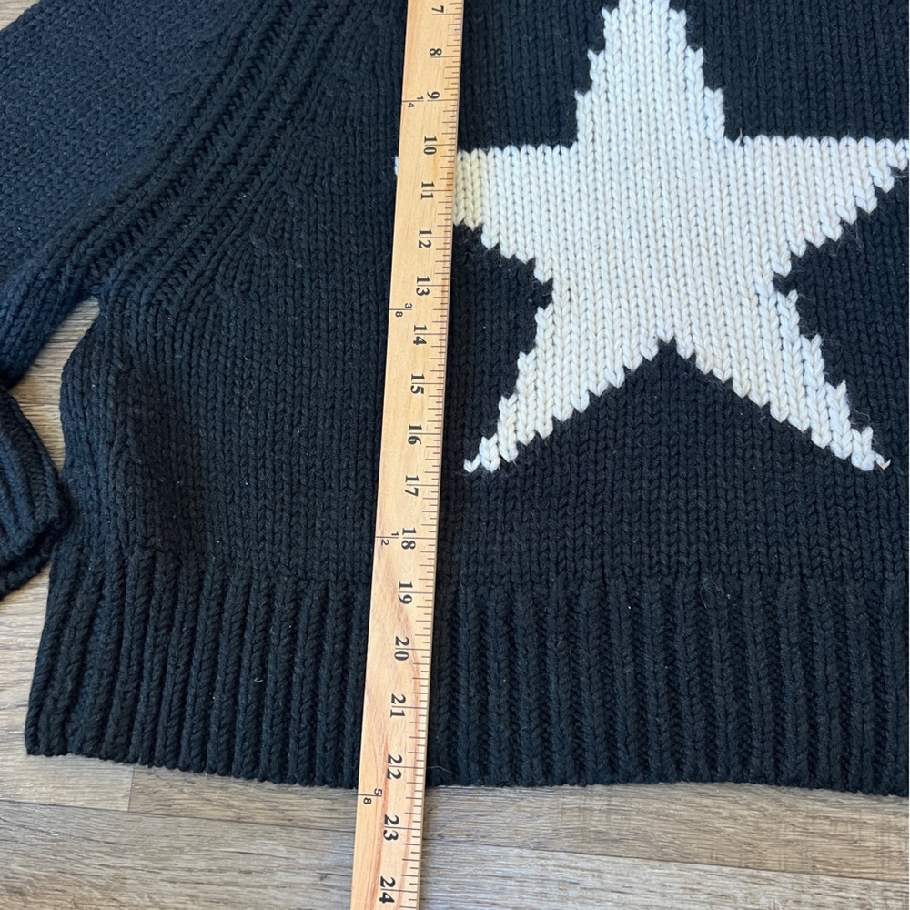 Goldbergh Beauty Knit Star Sweater in Black with White Star Wool Blend - Picture 6 of 10